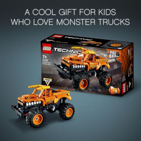 LEGO Technic Monster Jam El Toro Loco, 2 in 1 Pull Back Truck to Off Roader Car Toy 42135, Monster Truck and Race Car Building Toy, Construction Kit for Kids, Boys, Girls Age 7+ Years Old in Saudi Arabia