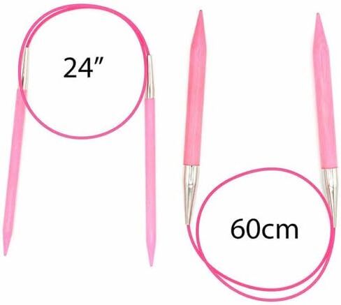 Lykke Circular Knitting Needles, Blush Fixed Circular Needles, Knitting Needles - 24"" (60cm) (2.0mm/US 0) in Saudi Arabia