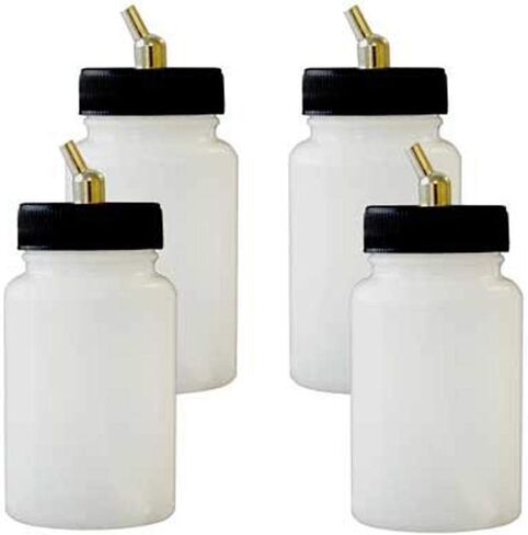 Paasche Airbrush 1oz Double Action Airbrush Bottle Assembly, 1 Ounce (Pack of 4) in Saudi Arabia