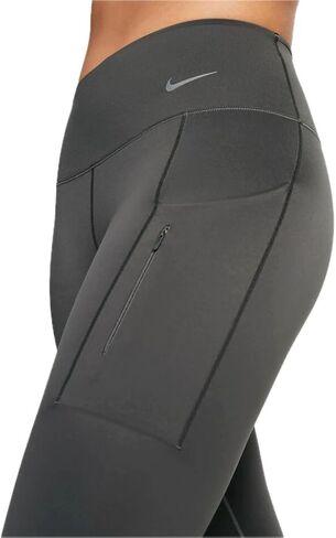 Nike Go Women's Firm-Support High-Waisted 7/8 Leggings with Pockets, Dark Gray, S Regular US in Saudi Arabia