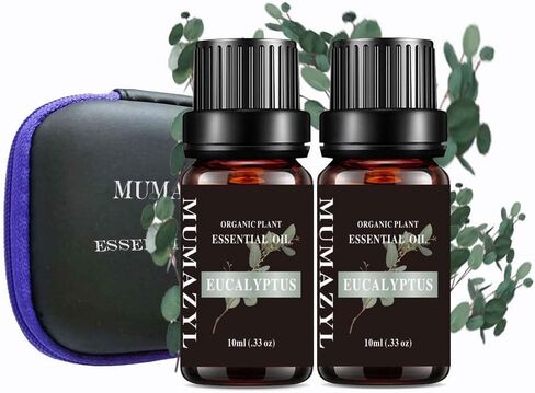 Eucalyptus Essential Oil Perfume Organic Plant Pure Grade Eucalyptus Oil for Diffuser,Car,Candle Making,Cleaning,Bedroom,Perfumes,Humidifier 2 Pack 10ml in Kuwait