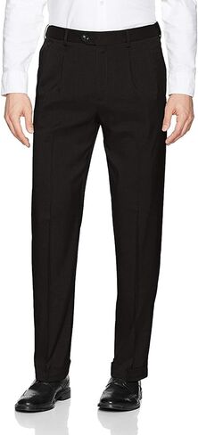 Savane Men's Big & Tall Pleated Stretch Crosshatch Dress Pant in Saudi Arabia