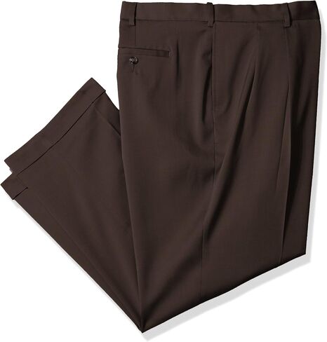 Savane Men's Big & Tall Pleated Stretch Crosshatch Dress Pant in Saudi Arabia