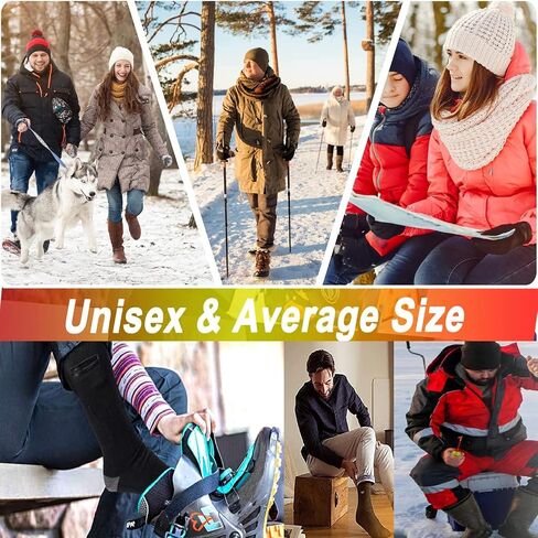 Heated Socks for Women Men,Electric Heating Socks with Rechargable Battery and 3 Level Heating,Washable Winter Foot Warmers Cold Heat Socks for Camping Fishing Cycling Skiing in Saudi Arabia