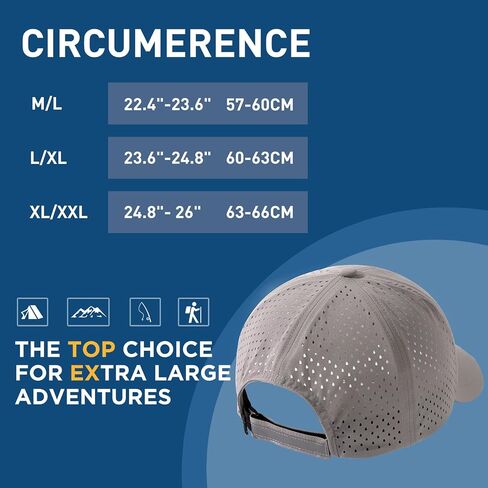Oversized XL XXL Mens Baseball Caps Breathable Mesh Quick Dry Waterproof Cooling Touch Sweatband Running Big Head in Saudi Arabia