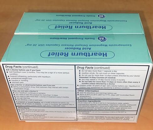 WELMATE - إيزوميبرازول مغنيسيوم 20 ملغ - دواء حرقة المعدة - مخفض الأحماض - تأخير إطلاق تخفيف حرقة المعدة - حماية لمدة 24 ساعة - للرجال والنساء - 84 كبسولة - عبوتان in Kuwait
