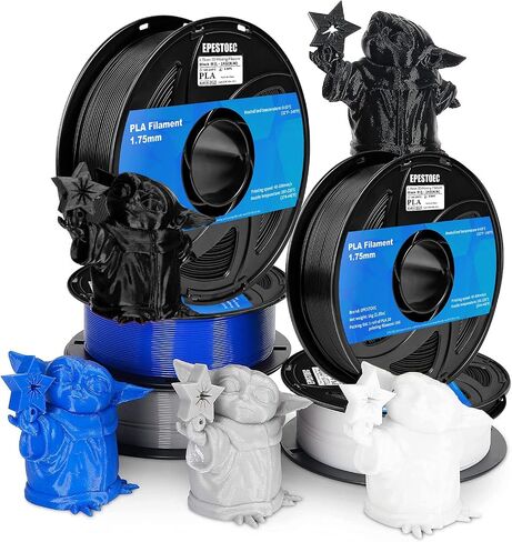 3D Printer Filament, pla Filament bundle1.75mm,PLA 3D Printer Filament Vacuum Packaging 1kg, Dimensional Accuracy +/- 0.03mm, Fit Most FDM 3D Printers (PLA deep Black 1-Pack) in Saudi Arabia