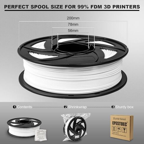 3D Printer Filament, pla Filament bundle1.75mm,PLA 3D Printer Filament Vacuum Packaging 1kg, Dimensional Accuracy +/- 0.03mm, Fit Most FDM 3D Printers (PLA deep Black 1-Pack) in Saudi Arabia