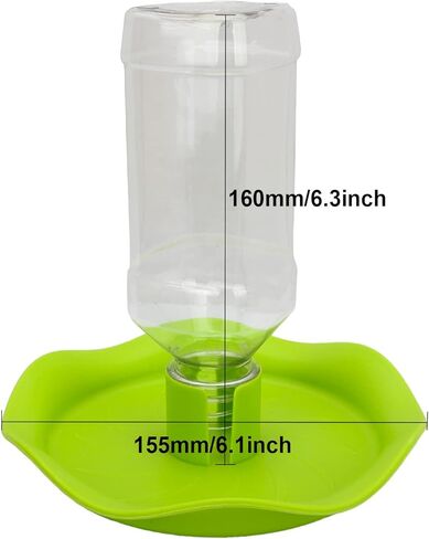 موزع مياه الزواحف سقي الزواحف التلقائي إعادة تعبئة موزع المياه تغذية وعاء الماء مع زجاجة خضراء لسحلية السلحفاة in Kuwait