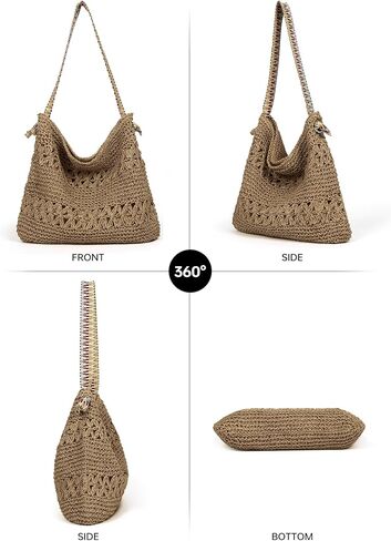 Raffia Bag Cute Straw Summer Beach Tote Crossbody Bags for Women Wicker Rattan Basket Hobo Aesthetic Purse Girls Cute Travel Large Woven Beach Bag Straw Clutch Purses for Women Handbag in Saudi Arabia