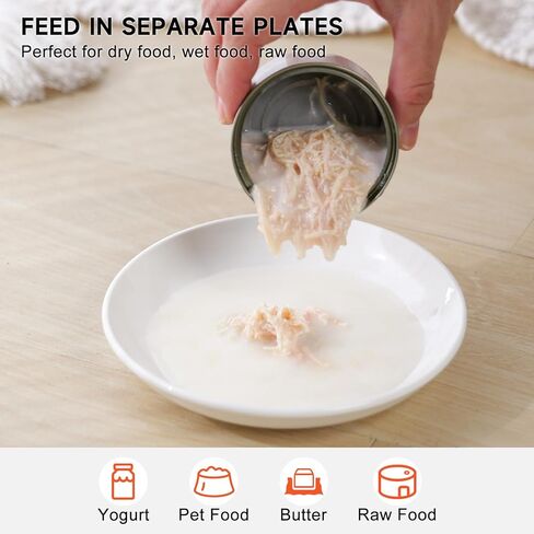 YauYik Cat Food Bowls - Whisker Friendly Ceramic Cat Bowls with Nonslip Silicone Mats - Shallow Wide Quiet Cat Dishes and Plates for Feeding Indoor Cats Kittens and Small Dogs, 4 Pack in Kuwait