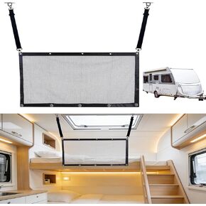 قضبان سرير بطابقين RV - شبكة أمان بحجم كينج مقاس 47.24 بوصة × 24.41 بوصة للطابق العلوي، وموسع حاجز حماية السرير للتخييم، وملحقات RV in Kuwait