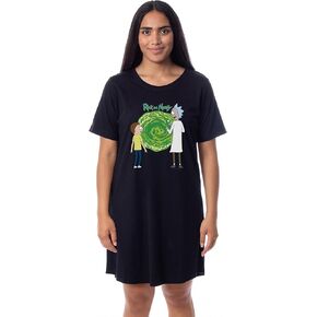 قميص بيجامة للنوم من INTIMO Rick and Morty للسيدات من سلسلة البرامج التلفزيونية Portal Nightgown in Kuwait