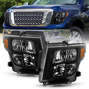 KEEKPO - For 2016-2024 Nissan Titan XD 17-24 Titan Halogen Type Black Housing Headlights Headlamps Pair Set Left+Right in Kuwait