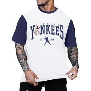 BANGELY قمصان البيسبول الرجال لعبة يوم البيسبول مروحة قميص Vintage فريق رياضي الجرافيك تيز عادية Crewneck قصيرة الأكمام بلايز in Kuwait