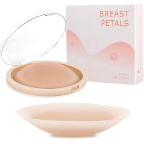 أغطية حلمات للنساء - أغطية حلمات سيليكون لاصقة قابلة لإعادة الاستخدام، غطاء حلمة بدون خياطة مع صندوق سفر أبيض in Kuwait