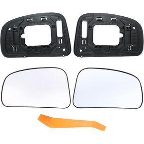 Pair Left and Right Side Rearview Non-Heated Mirror Glass with Backing Plate for Nissan Versa 2007-2012 in Kuwait