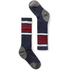 Smartwool Kids' Wintersport Stripe Full Cushion Merino Wool Over The Calf Socks, Deep Navy, X-Small in Kuwait