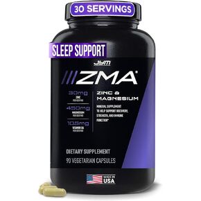 JYM Supplement Science ZMA Zinc/Magnesium Capsules Supplement - Zinc, Magnesium and Vitamin B6 | JYM Supplemental Science | 90 Vegetarian Capsules in Kuwait