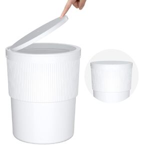 Lifewit Trash Can with Pop-Up Lid, 2.6gal Small Hidden Garbage Can with Decorative Faux Plant, Dog Proof Plastic Waste Basket for Bedroom, Office, Living Room, Kitchen, Bathroom in Kuwait