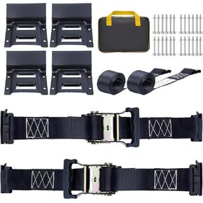 مجموعة أدوات ربط العجلات، 4500 رطل من أشرطة ربط UTV شديدة التحمل، 2 بوصة × 8 أقدام، أشرطة إطارات مقطورة المسار الإلكتروني للمركبة، UTV، المقطورات وجزازة العشب، عبوتان in Kuwait