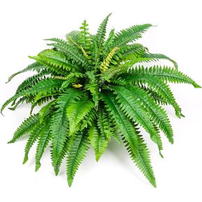 42" Fake Ferns Large Artificial Bush Plants Wide Faux Boston Fern with 79 Fronds 28" Tall for Outdoor Patio Porch Home Decor in Saudi Arabia