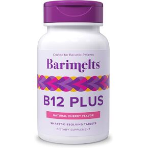 BariMelts B12 Plus, Dissolvable Bariatric Vitamins, Natural Cherry Flavor, 90 Fast Melting Tablets in Kuwait