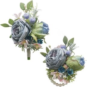 مجموعة MAFELOE مكونة من قطعتين من الصدار والعروة، لوصيفات العروس ووصيفات العروس وإكسسوارات الزهور الاصطناعية وحفلات التخرج - أصفر (W1-22) in Kuwait