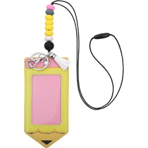 Pencil Teacher Lanyards for ID Badges and Keys Pencil Funny Lanyards with Breakaway Lanyard Silicone Badge Holder Cute Teacher Badge Holder for Office Gifts for Women Teachers Nurse Office Name Tag in Kuwait