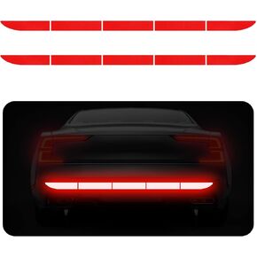 10PCS Auto Red Reflective Tape, Waterproof Self Adhesive Warning Reflective Stickers Includes Car Bumper Trunk Decals Night Visibility Decals for Safety in Kuwait