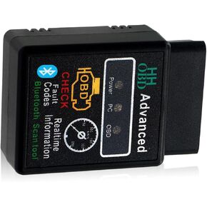 1 PC Car Bluetooth OBD2 Diagnostic Tool, Real-time Monitoring ELM327 V2.1 Code Reader, Mini Anti-interference Scanner for Reset Clear Engine Light, Universal for Android IOS Windows (Black) in Kuwait