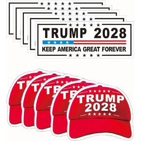 10PCS Trump Stickers Trump 2028 Stickers Funny Decal UWHENBO Trump Merchandise, Residue Leaves, Funny Decal in Kuwait