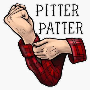 Pitter Patter Bumper Sticker Vinyl Decal 5" in Kuwait