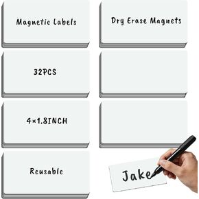 50 قطعة من ملصقات المسح الجاف المغناطيسية علامات الأسماء المغناطيسية مغناطيس السبورة مقاس 3.2 × 1.2 بوصة شرائط مغناطيسية قابلة لإعادة الاستخدام مغناطيس للمسح الجاف للفصول الدراسية والمكتب المنزلي in Kuwait
