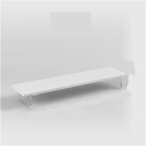 80X20 cm monitor stand computer monitor elevated stand wooden acrylic desk desktop storage rack LCD base stand(White) in Saudi Arabia