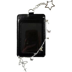 سلسلة مفاتيح حامل بطاقات الصور Kpop اللطيفة، حامل بطاقات الصور من الجلد الأبيض وحامل شارة الهوية in Kuwait