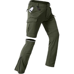 سراويل موهين للمشي لمسافات طويلة للرجال، سراويل تكتيكية للعمل سريعة الجفاف وقابلة للتحويل مع 5 جيوب in Kuwait