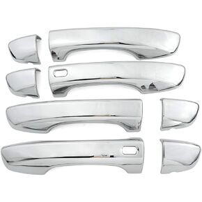 Chrome Exterior Door Handle Cover Trim for Volkswagen VW Tiguan MK2 2017-2024 Accessories Decor (2 Smart Key Holes) in Kuwait