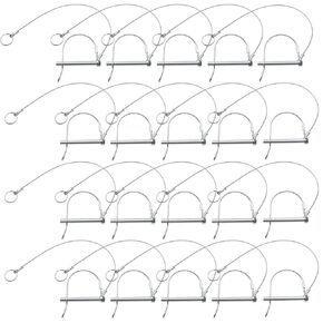 مقطورة مقرنة دبوس سلك قفل دبوس رمح قفل دبوس مقرنة السلامة، قطر 6 مم × دبوس قفل 2-1/5 بوصة مع سلك ممتد من الفولاذ المقاوم للصدأ وحلقة تحرير سريعة (10) in Kuwait