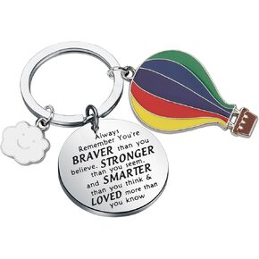 BNQL Hot Air Balloon Keychain Hot Air Balloon Gifts Rainbow Balloon Key Ring Rainbow Keychain Gifts Cloud Charm Keychain in Saudi Arabia
