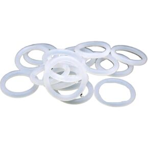 10pcs Thickness(CS) 2/2.4/3/4mm White Rubber Seal Ring OD 5-80mm Heat-Resistant Food Grade Silicone O-Ring(OD 52mm (CS 4mm)) in Kuwait