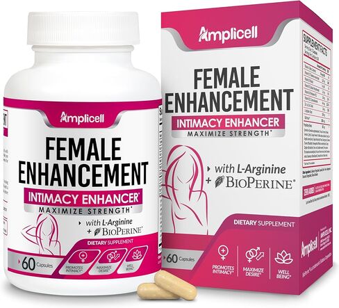 AMPLICELL Female Enhancement - Libido Support for Women - Hormone Balance for Women - Intimacy & Mood Support - Energy Pills with Dong Quai, Ginseng & Maca Root - 60 Count in Kuwait