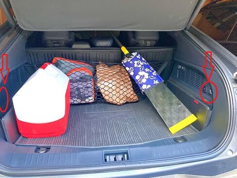 Trunk Organizer Cargo Net for Mustang Mach-E 2021-2026 – Envelope Style Cargo Net for SUV – Premium Mesh Elastic Car Trunk Organizer Vehicle Carrier Storage – Compatible with Mach-E in Kuwait