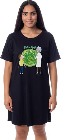 قميص بيجامة للنوم من INTIMO Rick and Morty للسيدات من سلسلة البرامج التلفزيونية Portal Nightgown in Kuwait