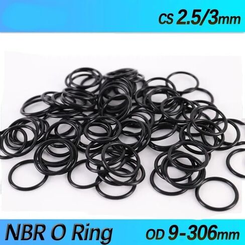 NBR O Ring Gaskets Seal Nitrile Butadiene Rubber Bands High Pressure O-Rings Repair Sealing Rings CS 2.5/3mm(OD 28mm,CS 3mm) in Kuwait