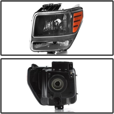 ACANII - For 2007-2011 Dodge Nitro Black Housing Headlights Headlamps Aftermarket Driver + Passenger Side 07-11 Pair Set in Saudi Arabia