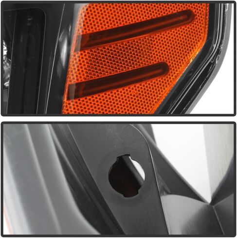 ACANII - For 2007-2011 Dodge Nitro Black Housing Headlights Headlamps Aftermarket Driver + Passenger Side 07-11 Pair Set in Saudi Arabia