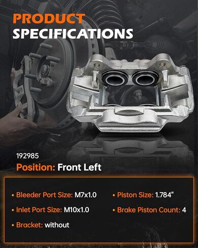 GAHA 192985 Front Left Disc Brake Caliper Assembly Replacement Without Bracket for Toyota Tacoma 2005-2023, 4Runner 2003-2009, Tundra 2000-2006, FJ Cruiser 2007-2014 in Saudi Arabia