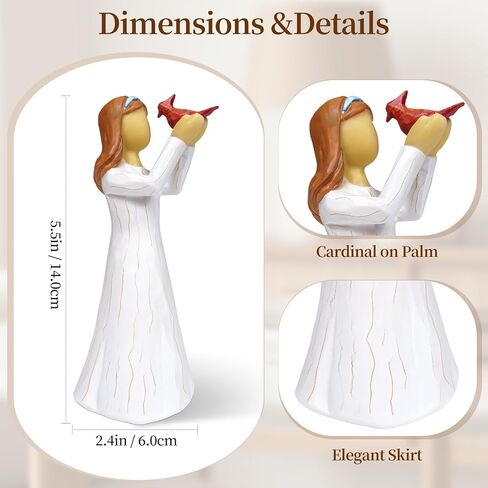 Sympathy Gifts for Loss of Loved One: 5.5" Cardinal Gifts for Women - Sympathy Gift for Loss of Mother Baby - Hand-Painted Bereavement Memorial Gifts for Lover and Friend in Saudi Arabia