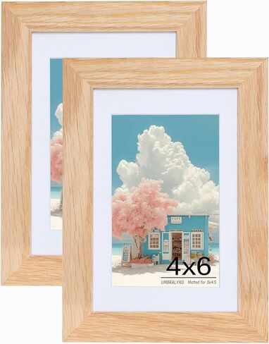 إطار صورة مقاس 5x7، إطارات صور من الخشب الصلب مع زجاج شبكي، عرض 4x6 مع حصيرة أو 5x7 بدون حصيرة، إطار صورة لعرض الطاولة والجدار، حزمة واحدة، أسود in Kuwait